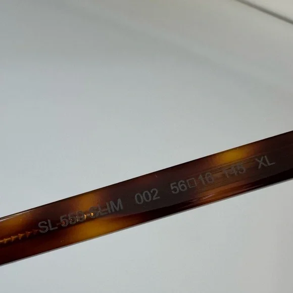 Saint Laurent SL550 SLIM 002 Cat Eye Havana Tortoiseshell 56-16-145 Sunglasses - Picture 9 of 16